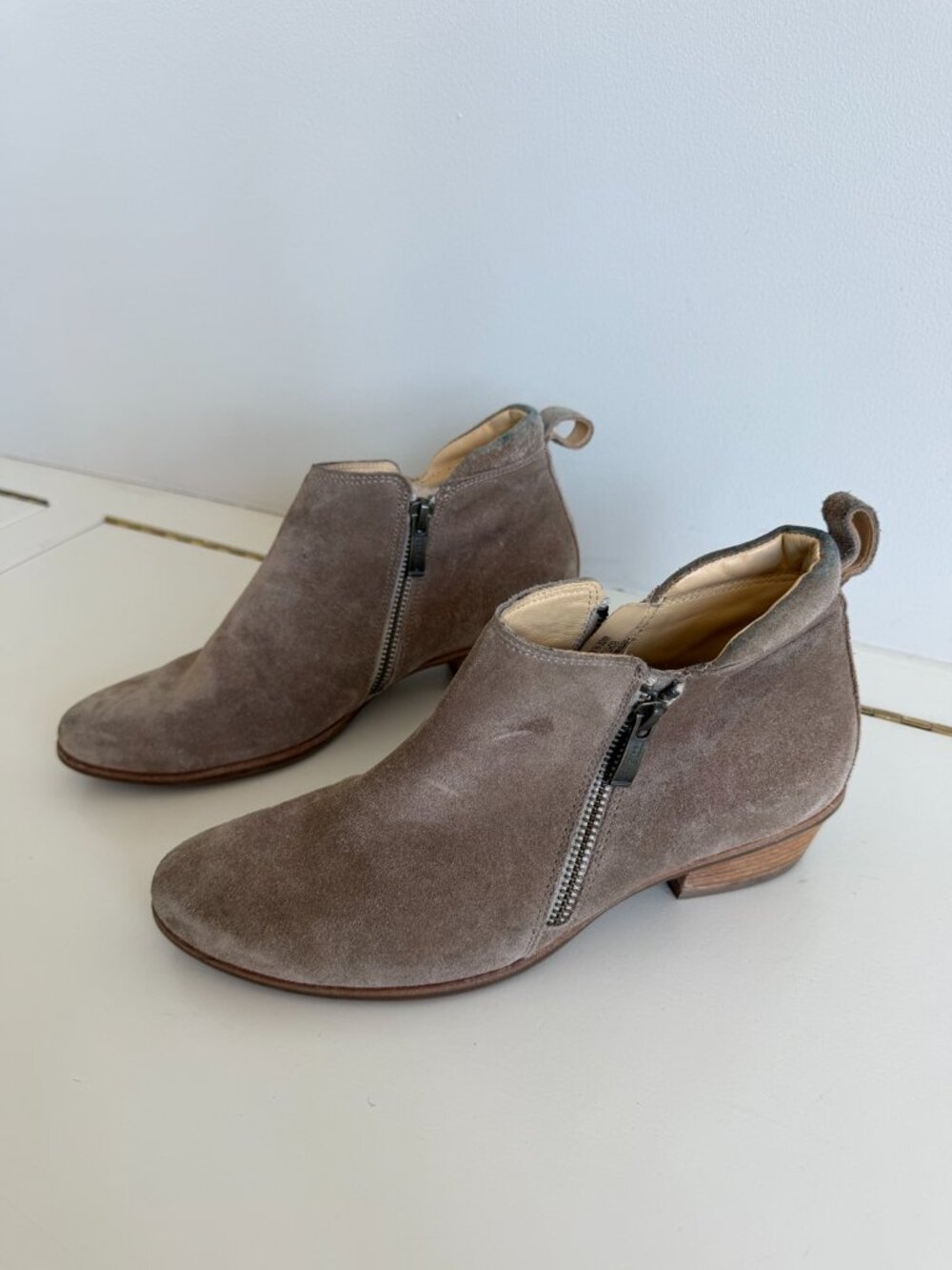 Paul Green Jillian Taupe Suede Ankle Booties UK 5
